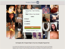Tablet Screenshot of naughtypregnantchat.com